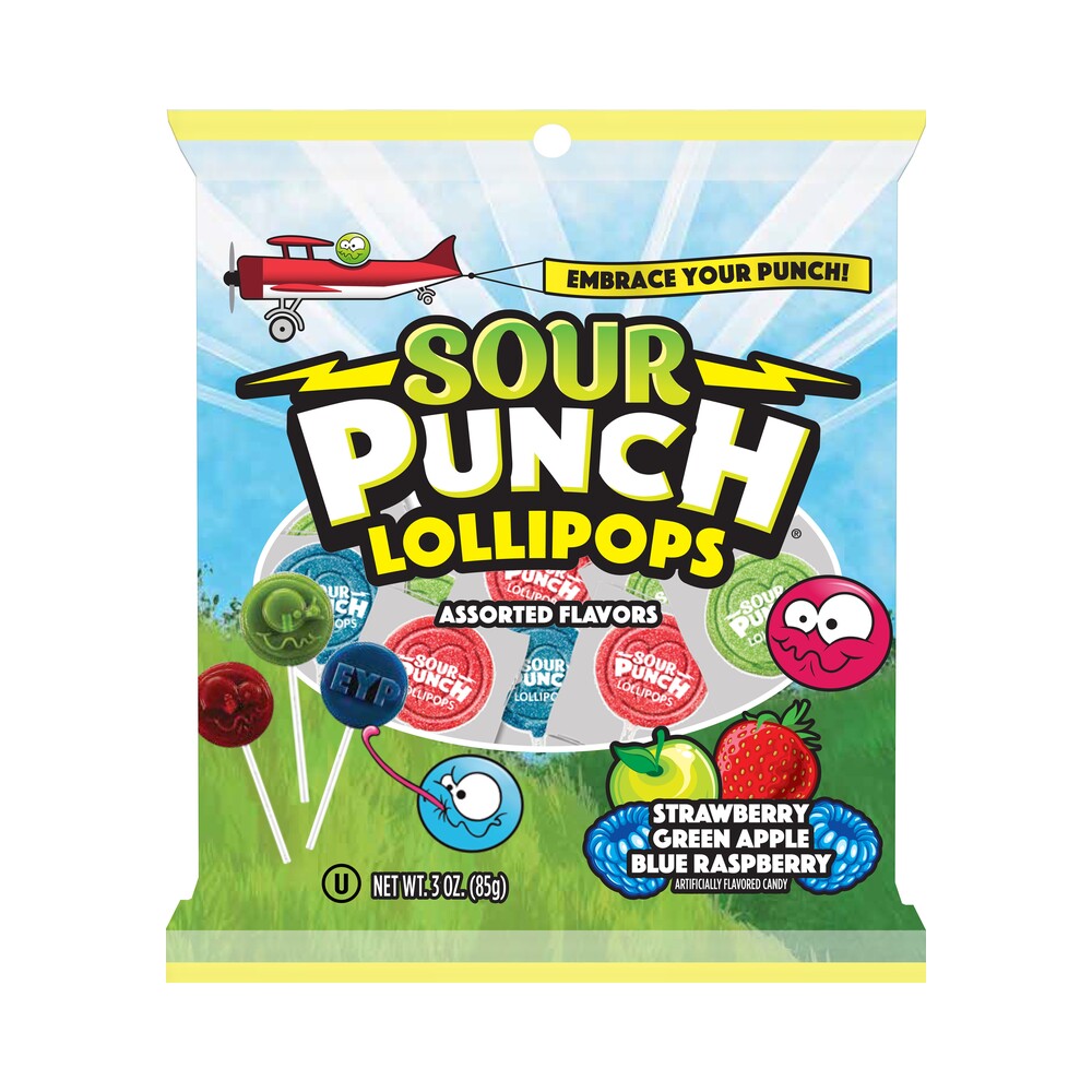 Sour Punch Pops Peg Bag 3oz (85g)