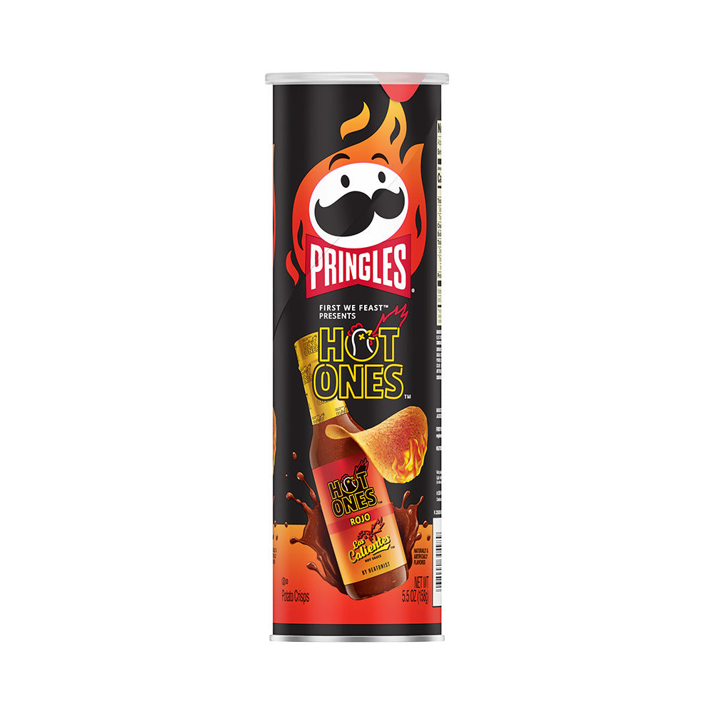Pringles Hot Ones Los Calientes Rojo Potato Crisps Chips 5.5oz (156g)