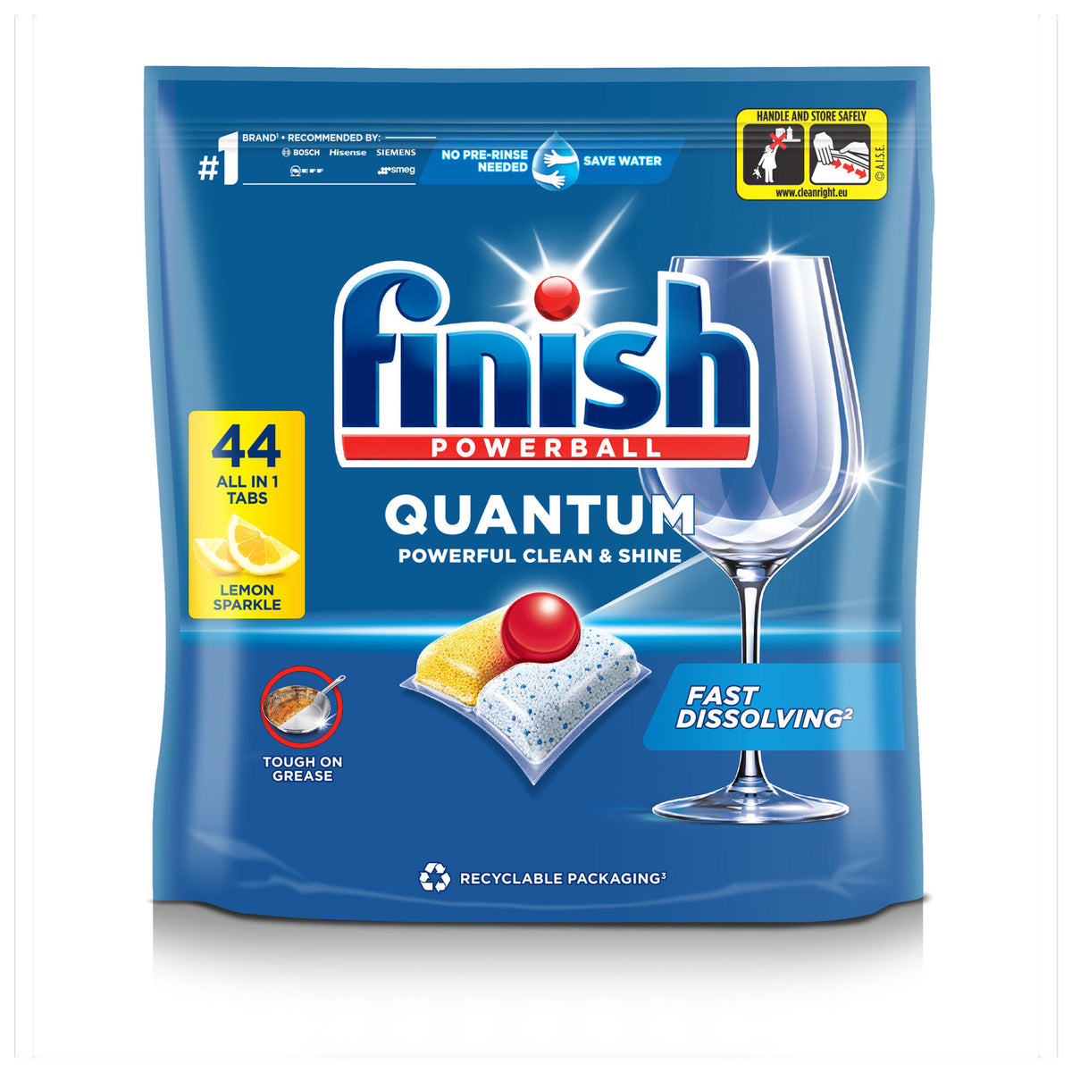 Finish Quantum Dishwasher Tablets Lemon 44's