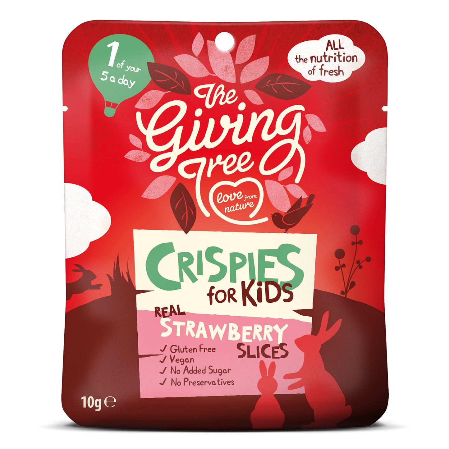 The Giving Tree Freeze Dried Crispies for Kids Strawberry 10g