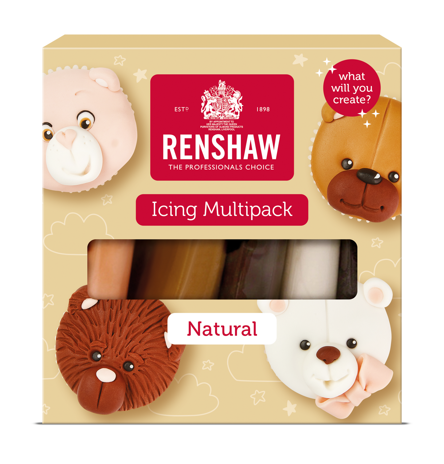 Renshaw Naturals Multi Pack Icing 100g x 5