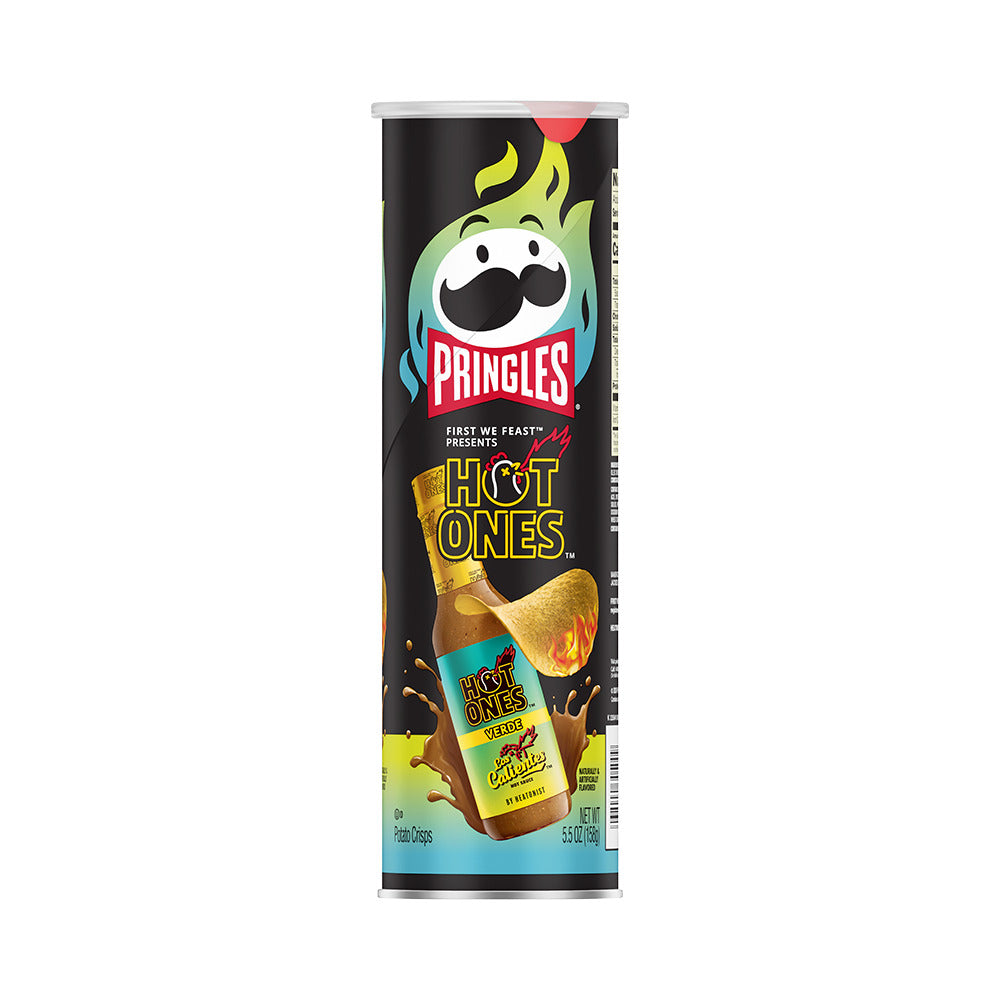 Pringles Hot Ones Los Calientes Verde Potato Crisps Chips 5.5oz (156g)