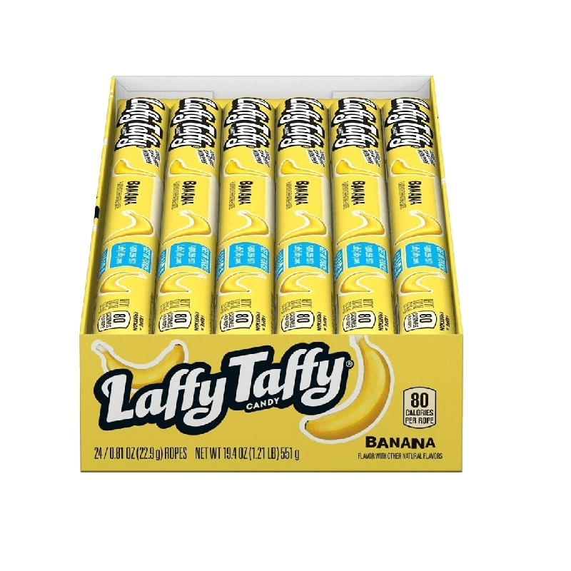 Laffy Taffy Rope Banana 0 81oz 22 9g Candybase