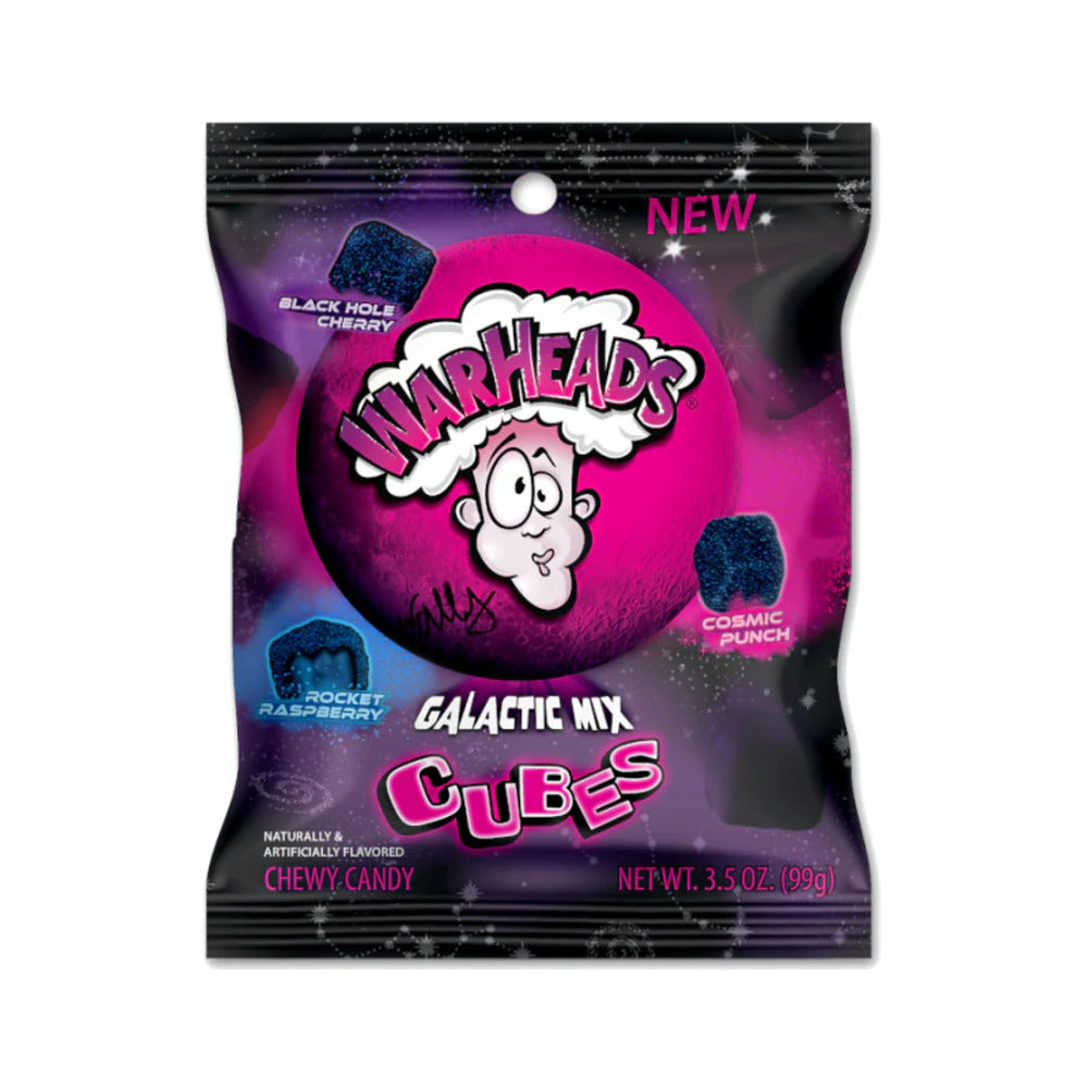 Warheads Galactic Cubes Peg Bag 3.5oz (99g)
