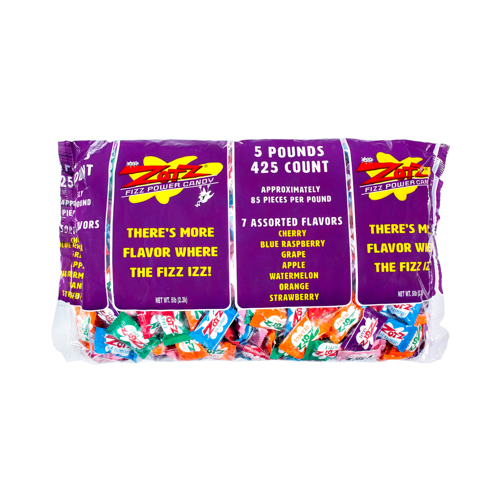 Assorted Zotz Candy/Powder Fizz Centre Bulk 5Lb (2.27kg)