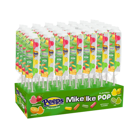 Peeps Easter Mike & Ike Marshmallow Chick Pops 4's 1.38oz (39g)