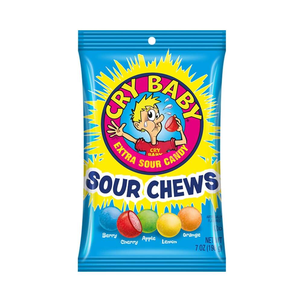 Cry Baby Sour Chews Peg Bag 7oz (198g)