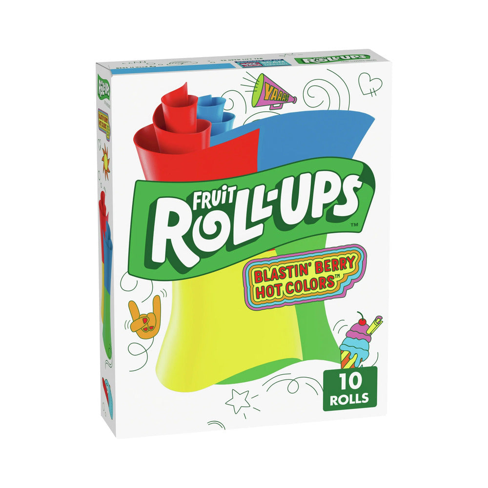 Fruit Roll Ups Blasting Berry Hot Colours 10s 5oz (141g)