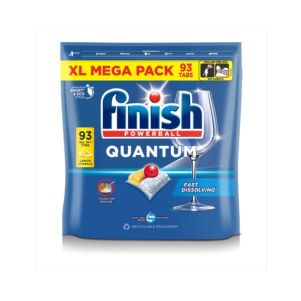Finish Quantum Dishwasher Tablets Lemon 93's