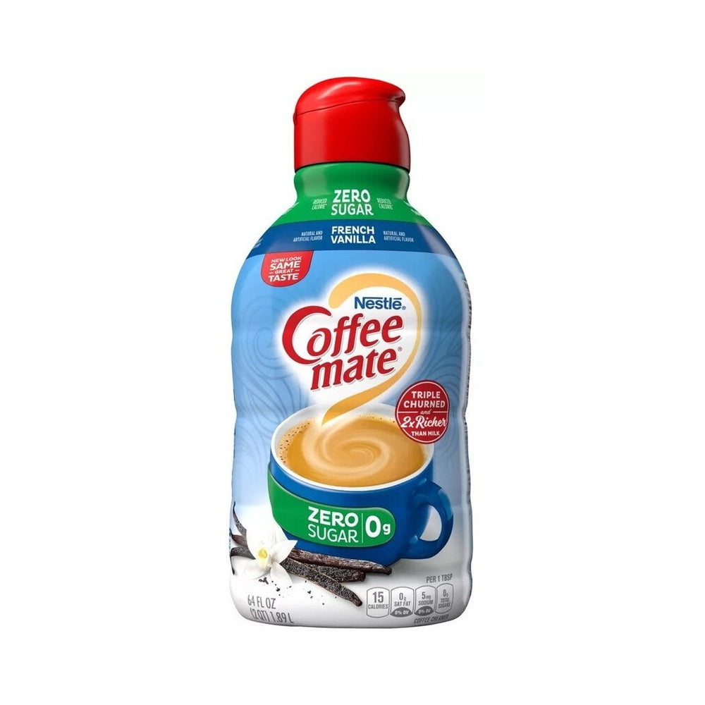 Nestle Coffee Mate French Vanilla Sugar Free Creamer 64oz (1.89L)