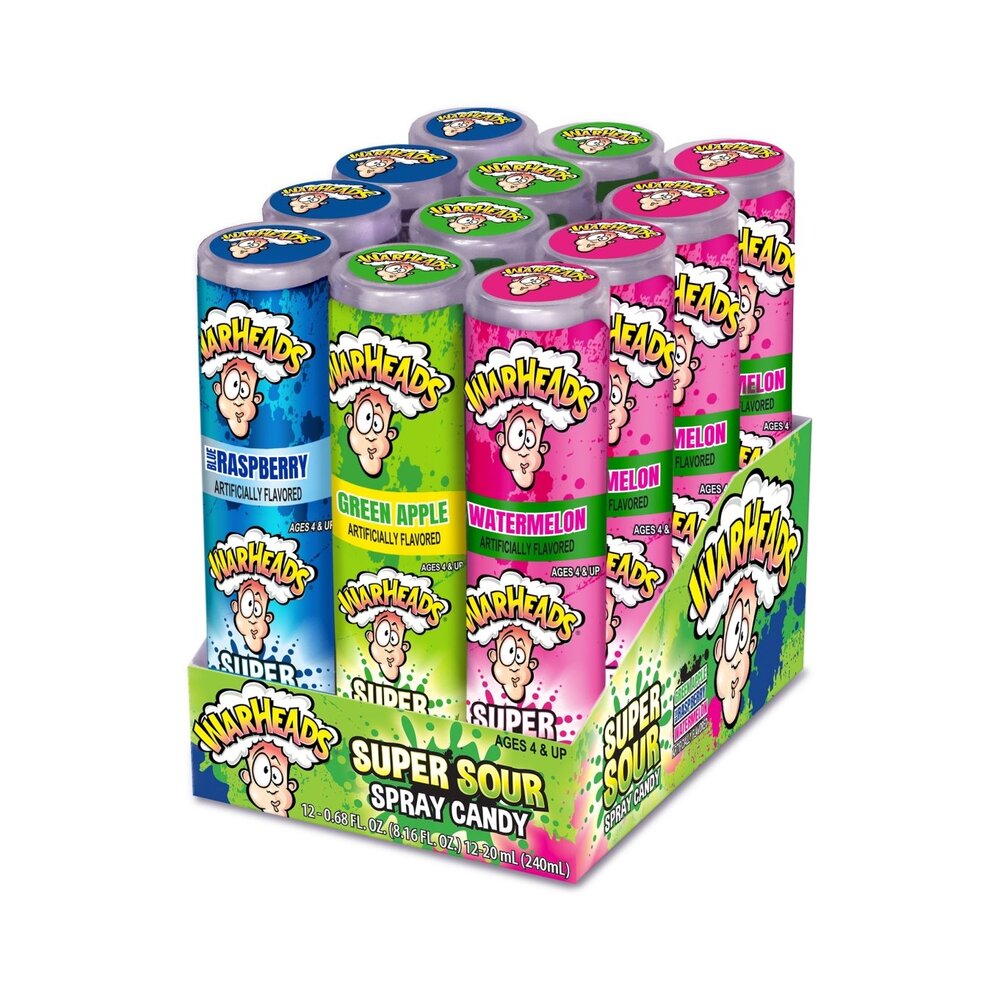 Warheads Spray Blue Raspberry, Watermelon & Apple 0.68oz (20ml)