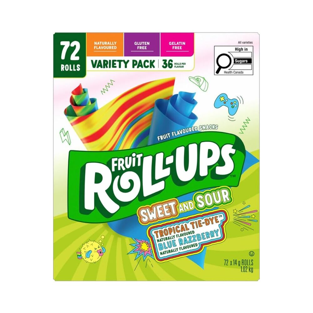Fruit Roll Ups Sweet & Sour 72 Rolls x 0.5oz (14g)
