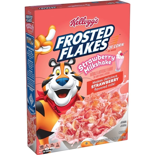 Kellogg’s Strawberry Milkshake Frosted Flakes Cereal 11.6oz (328g)