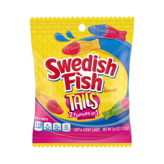 Swedish Fish Assorted Big Tails Peg 3.6oz (102g)