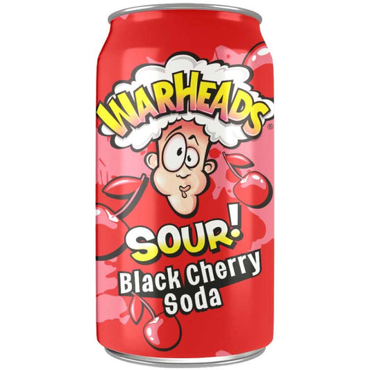 Warheads Black Cherry Sour Soda 12oz (355ml)