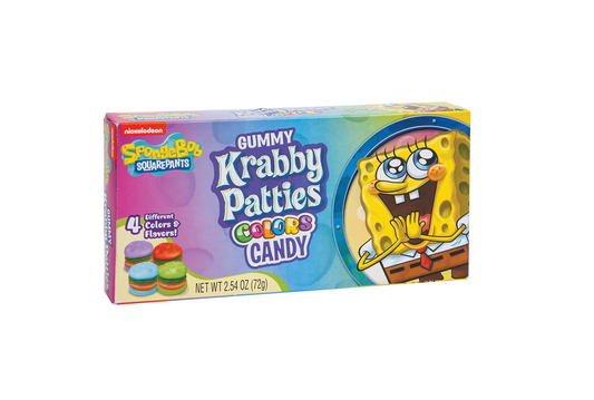 SpongeBob Gummy Krabby Patties Colors Theater Box 2.54oz (72g)