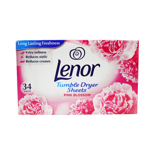 Lenor Tumble Dryer Sheets Pink Blossom 34's
