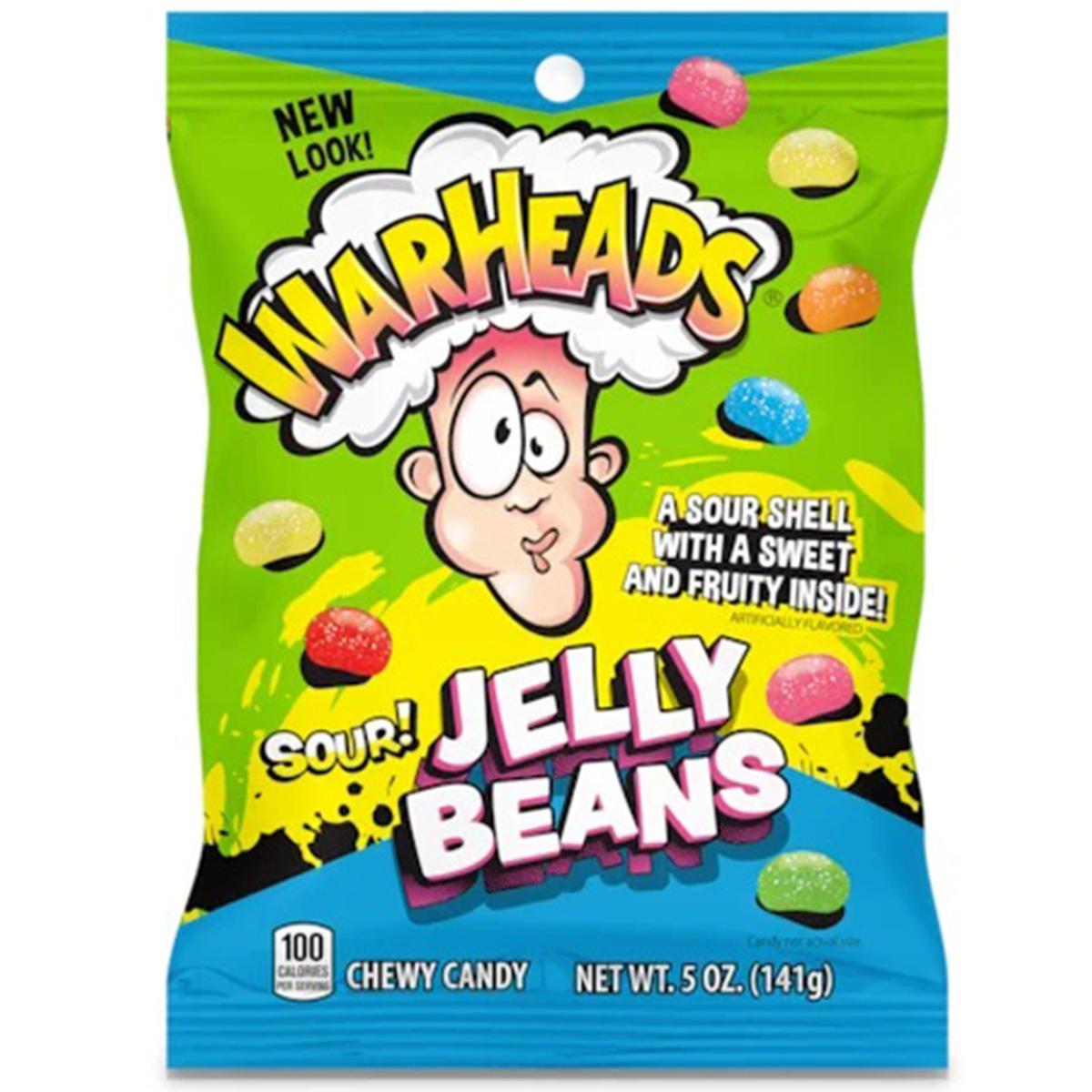 Warheads Sour Jelly Beans Peg Bag 5oz (141g)
