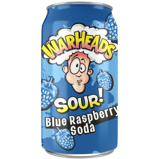Warheads Blue Raspberry Sour Soda 12oz (355ml)