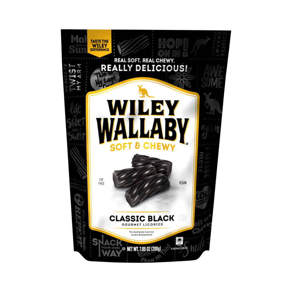 Wiley Wallaby Classic Black Licorice 7.05oz (200g)