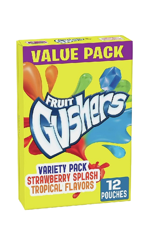 Gushers variety Pack Strawberry/Tropical 12's 9.6oz (272g)