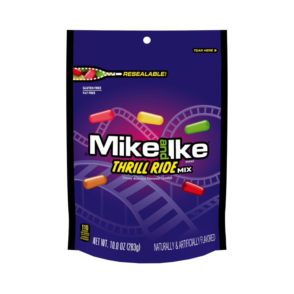 Mike & Ike Stand Up Bag Thrill Ride Mix 10oz (283g)