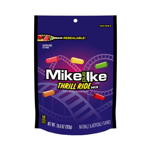 Mike & Ike Stand Up Bag Thrill Ride Mix 10oz (283g)