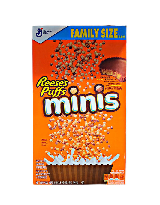 Reeses Puffs Minis Cereal Family Size 19.8oz (561g)
