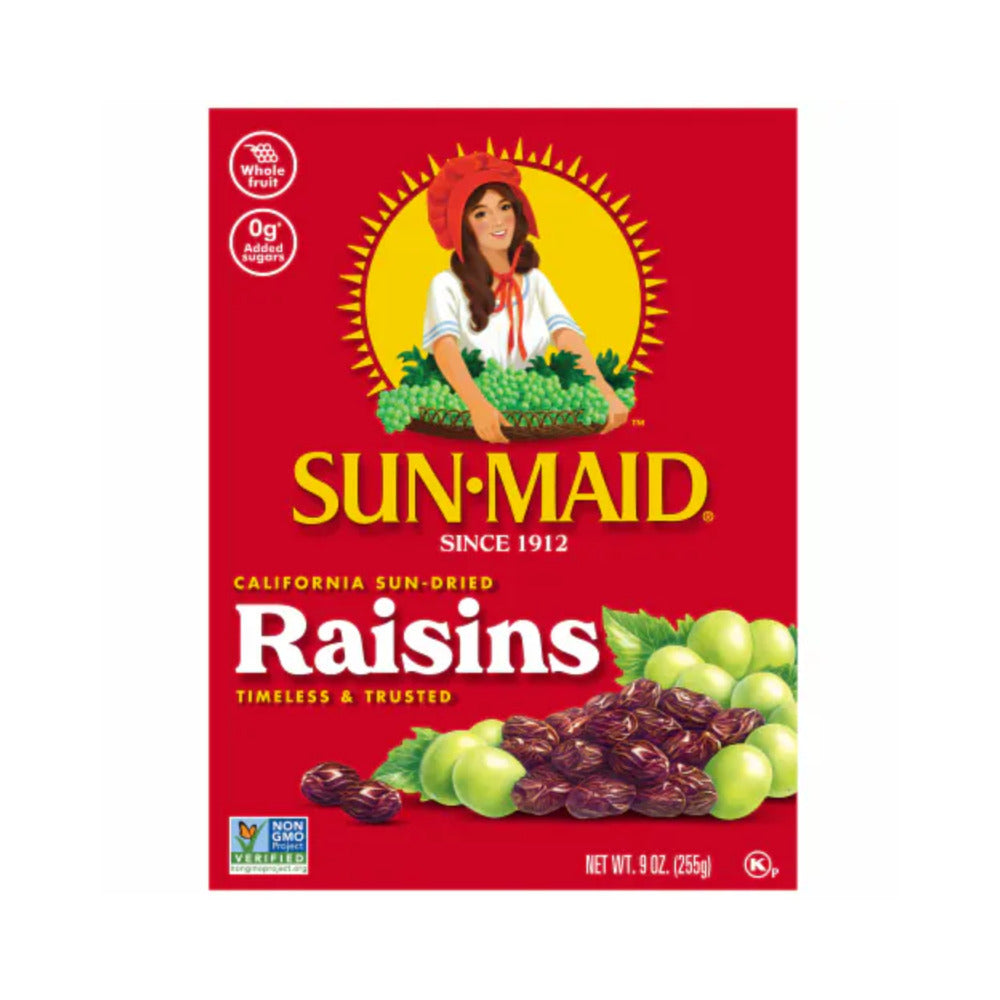 Sunmaid California Sun Dried Raisins Box 9oz (255g)