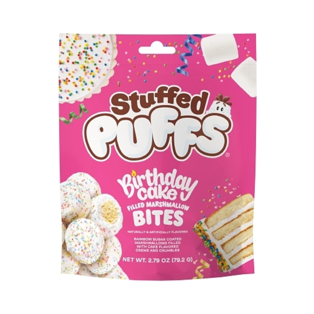 Stuffed Puffs Birthday Cake Filled Marshmallow Bites 2.68oz (76g)