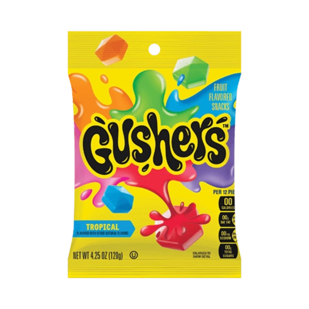 Gusjhers Gushers Tropical Fruit Peg Bag 4.25oz (120g) – Candybase