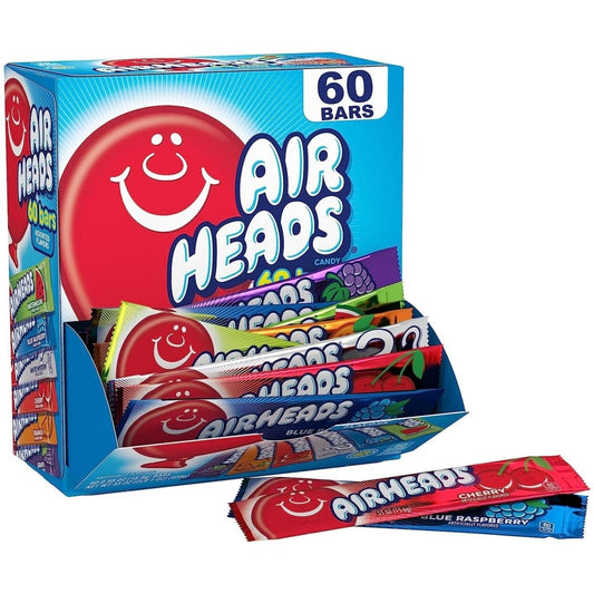 Airheads Display Feed Assorted Flavours .55oz (15.6g) 60 units - Candybase