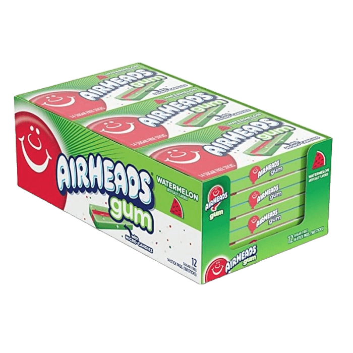 Airheads Gum Watermelon 1.185oz (34g) - Candybase