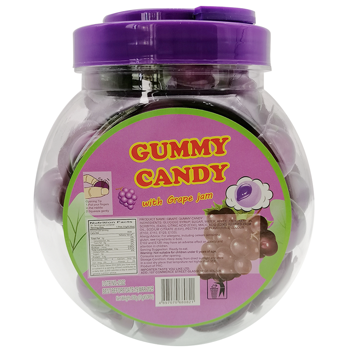 Gummy Candy Grape Jam 500g