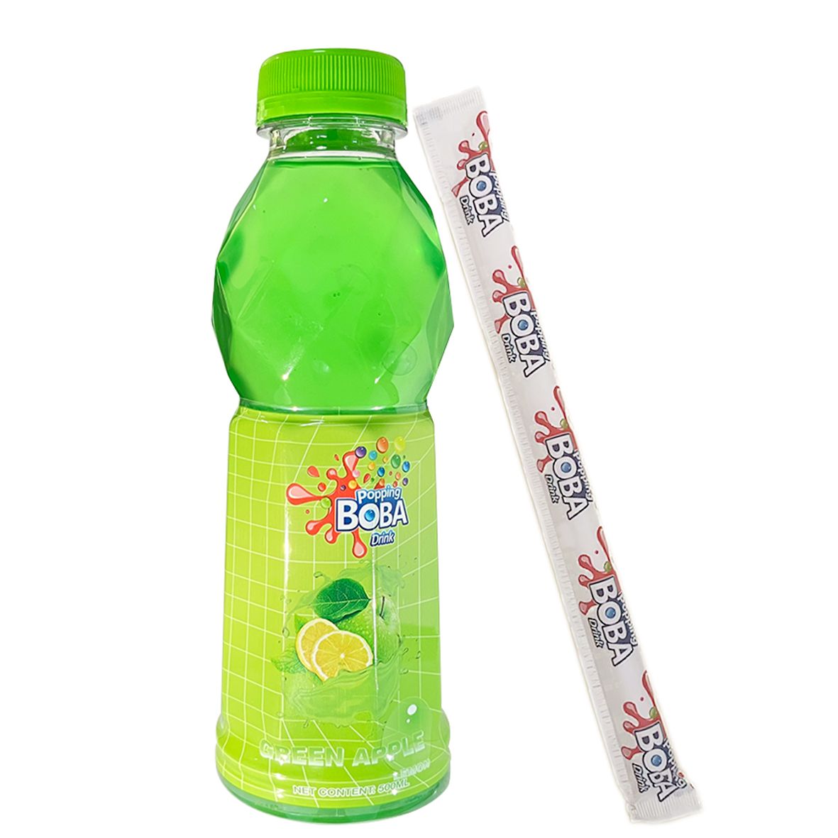 Boba Popping Drink Green Apple 500m - Candybase