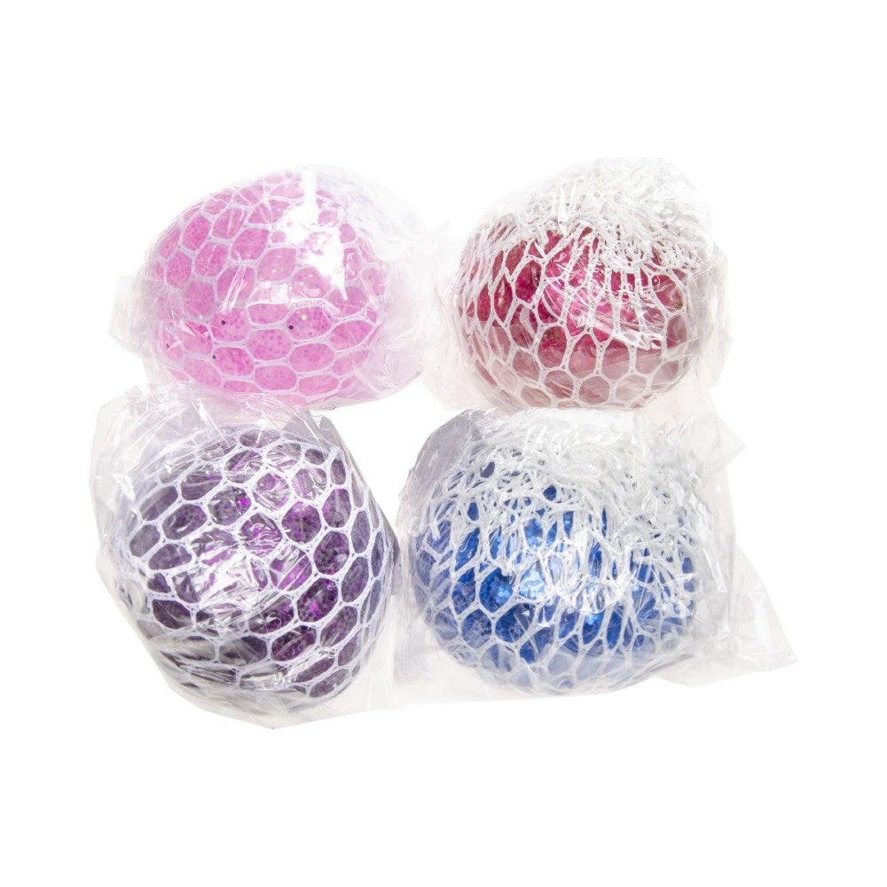 NoveltiesRus Squishy Mesh Ball Glitter