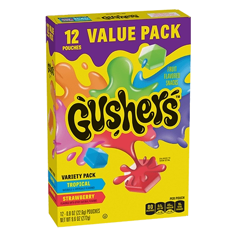 Gushers variety Pack Strawberry/Tropical 12's 9.6oz (272g)