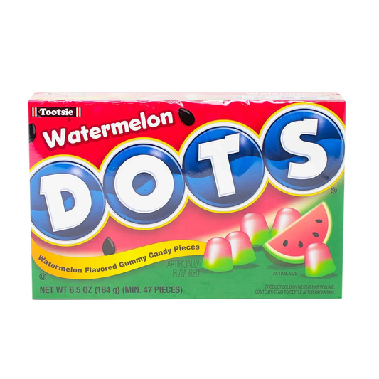 Tootsie Dots Watermelon Gumdrops Theater Box 6.5oz (184g)