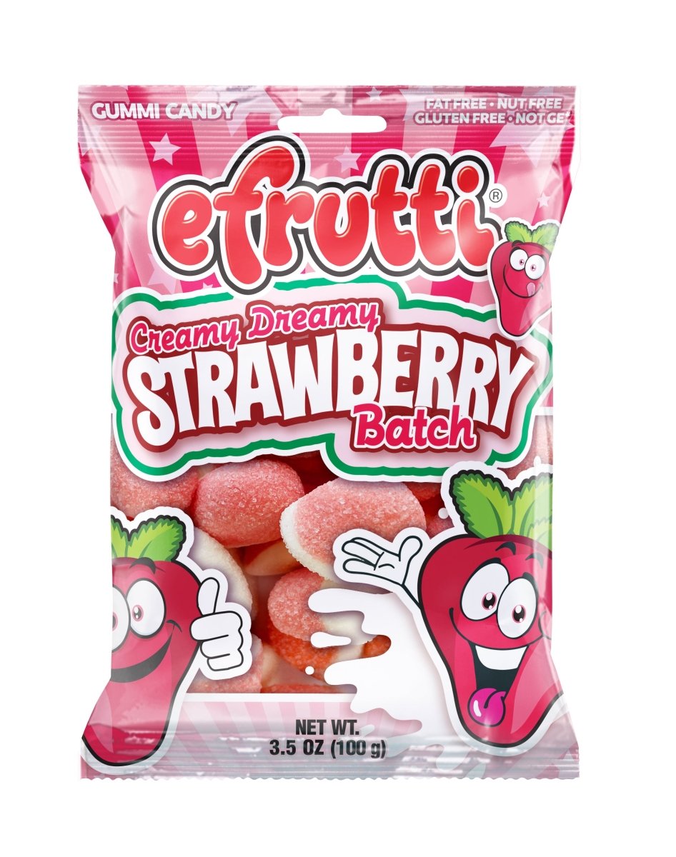 eFrutti Gummi Creamy Dreamy Strawberries Peg Bag 3.5oz (100g) - Candybase