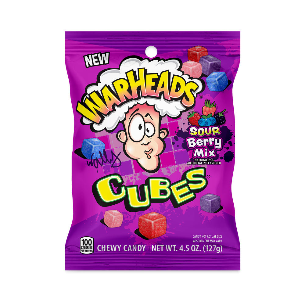 Warheads Sour Berry Mix Cubes Peg Bag 4.5oz (127g) – Candybase