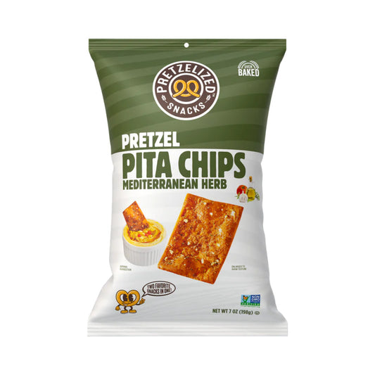 Pretzelized Pretzel Pita Chips Mediterranean Herb 7oz (198g)