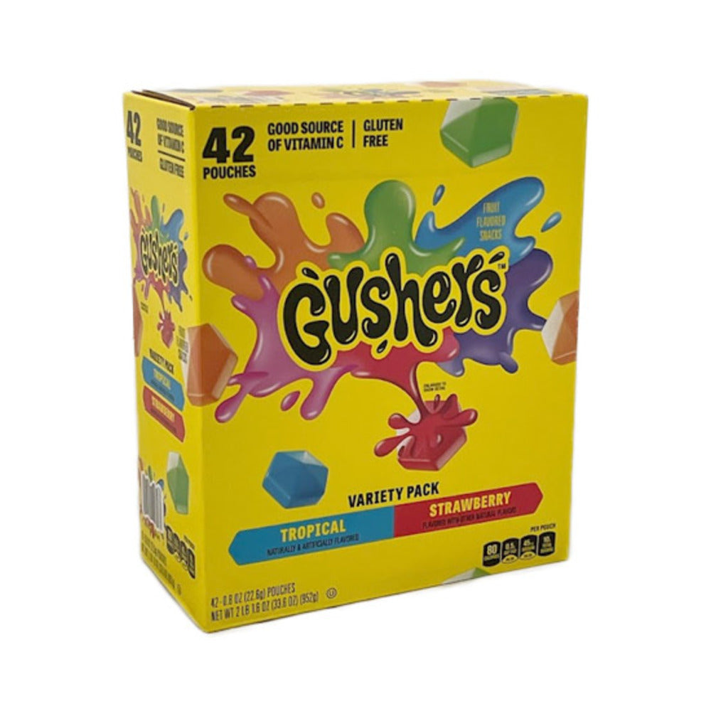 Gushers Strawberry Tropical  Variety Pack 42s 33.6oz (952g)