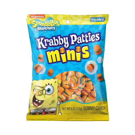 SpongeBob Krabby Patties Minis Gummies Peg Bag 4oz (113g)