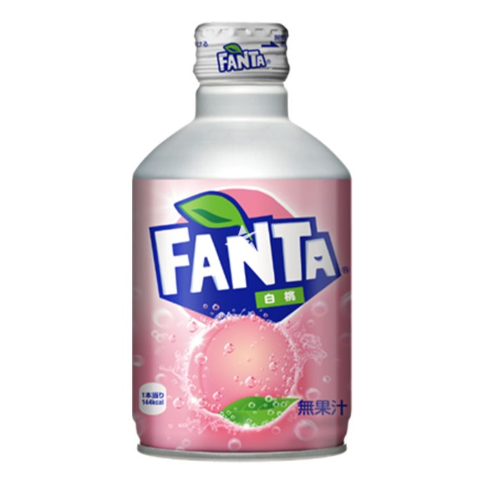 Japan Fanta White Peach Metal Bottle 300ml - Candybase