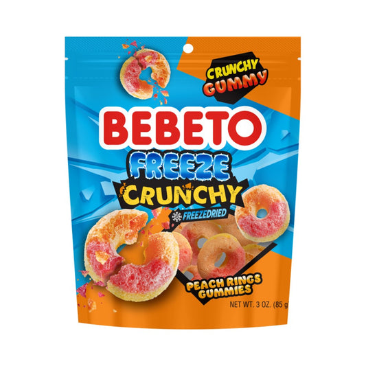 Bebeto Freeze Dried Peach Rings 3oz (85g)