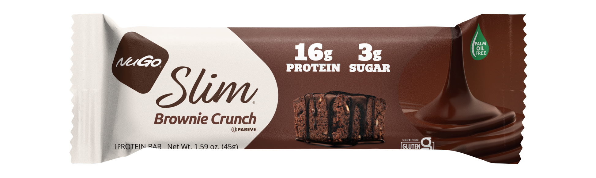 NuGo Slim Dark Brownie Crunch 1.59oz (45g)