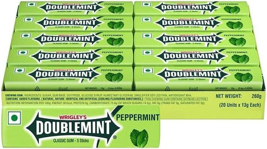 Wrigley's Double Mint Chewing Gum 5 Sticks