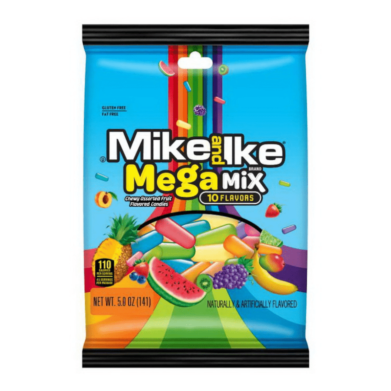 Mike & Ike Mega Mix Peg Bag 5oz (141g) - Candybase