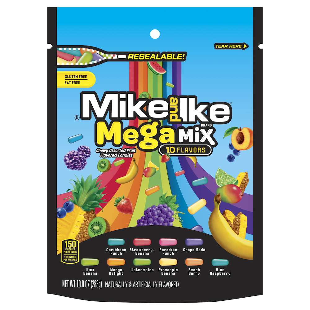 Mike & Ike Mega Mix Stand - Up Bag 10oz (283g) - Candybase