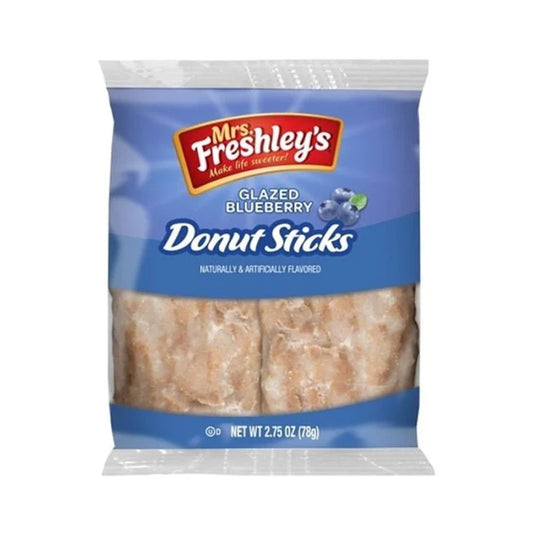 Mrs Freshley's Blueberry Glazed Donut Sticks 2.75oz (78g)